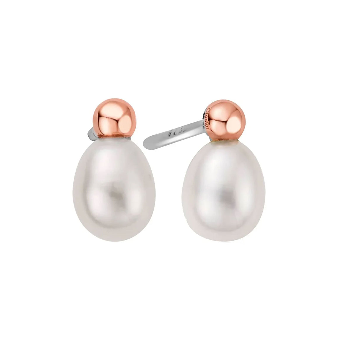 Clogau Welsh Beachcomber Silver and Pearl Stud Earrings - Michael Jones Jeweller