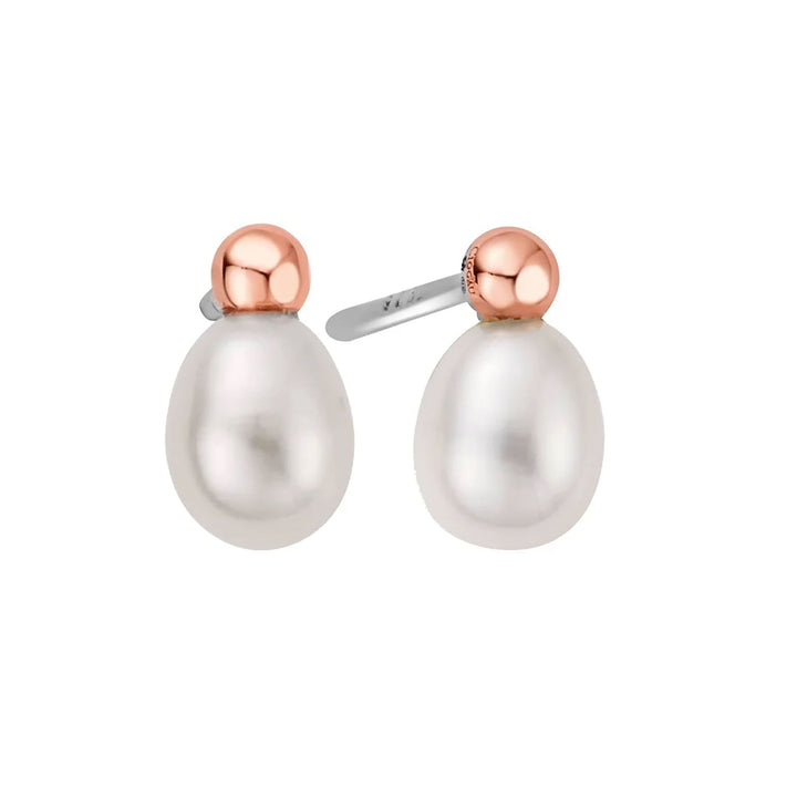 Clogau Welsh Beachcomber Silver and Pearl Stud Earrings - Michael Jones Jeweller