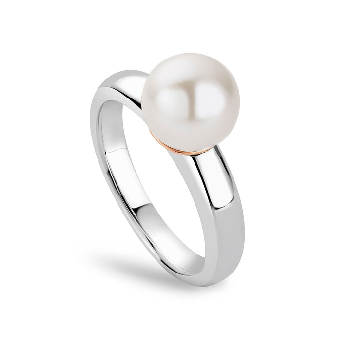 Clogau Nature's Wonder Sterling Silver Beachcomber Ring with Pearl 3SBCH0749 (M)
