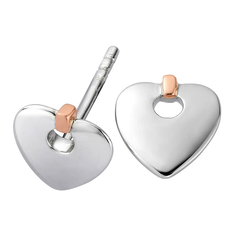 Clogau Cariad Heart Stud Earrings - Michael Jones Jeweller