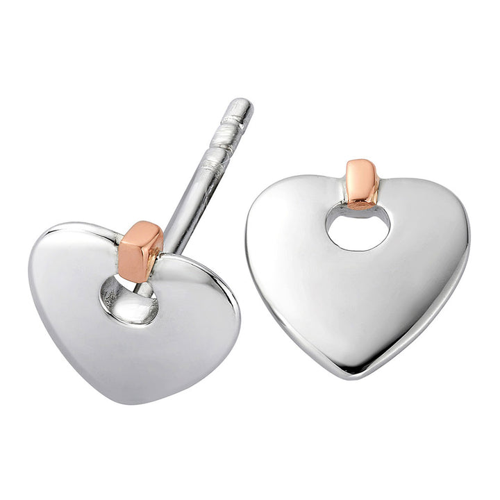 Clogau Cariad Heart Stud Earrings - Michael Jones Jeweller