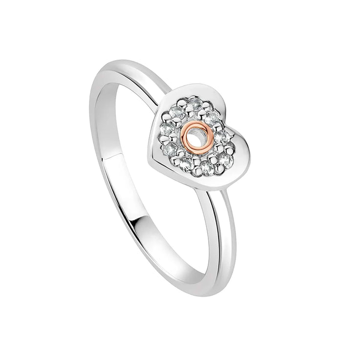 Clogau Cariad Sparkle Silver Heart Ring