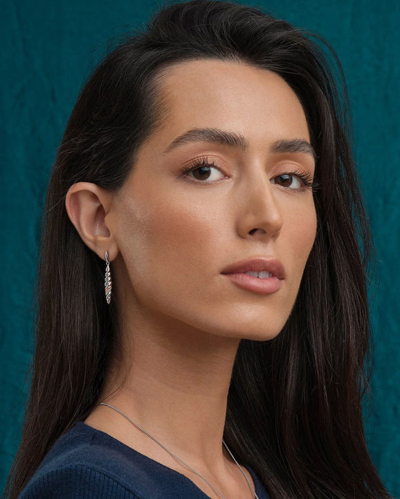 Clogau Lover’s Twist Silver Drop Earrings
