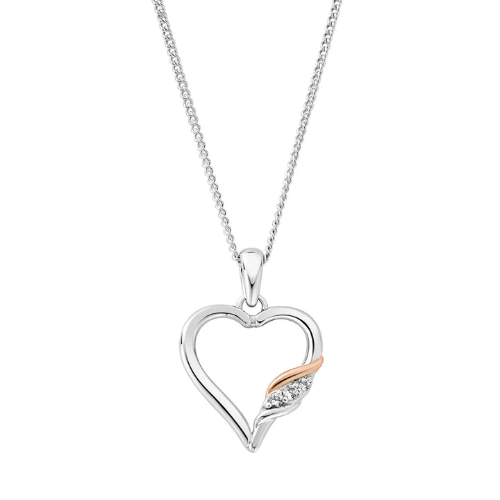 Clogau Past Present Future® Sterling Silver Heart Pendant with Topaz 3SPPF0647