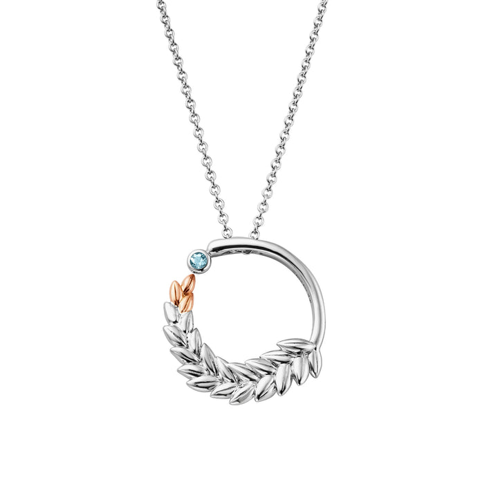 Clogau Lilibet Sky Blue Topaz Circular Pendant