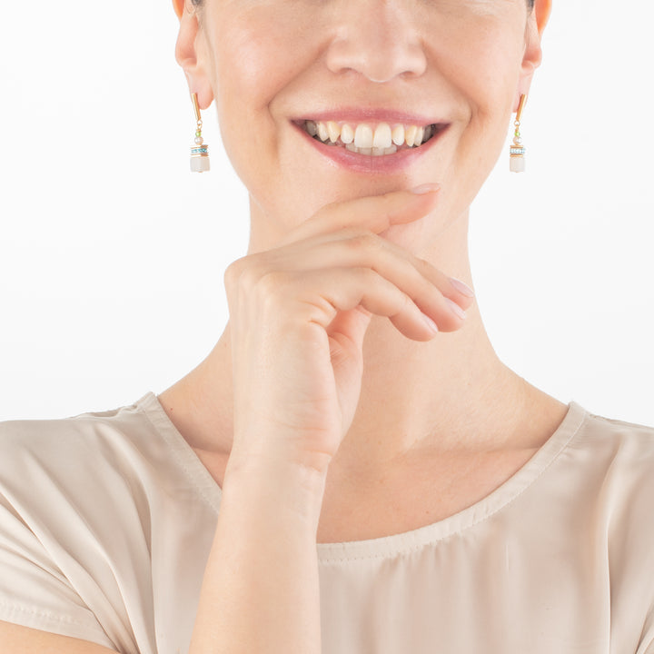 Coeur De Lion GeoCUBE® Multicolour Fusion Festive Earrings