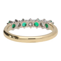 Emerald and Diamond 18ct Yellow Gold Half Eternity Ring - Michael Jones Jeweller