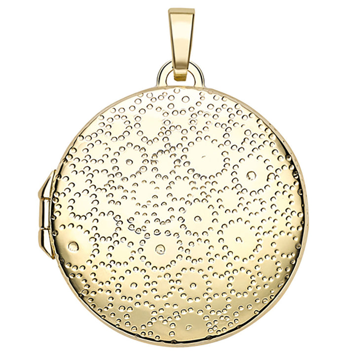 9ct Yellow Gold Round Engraved Locket