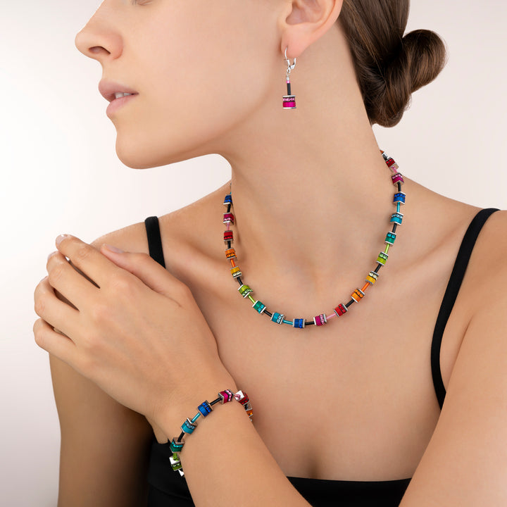 Coeur De Lion GeoCUBE® Multicolour Necklace Classic Polaris & Rhinestone
