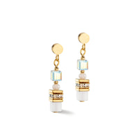 Coeur De Lion Gold White Mini Cubes Earrings - Michael Jones Jeweller