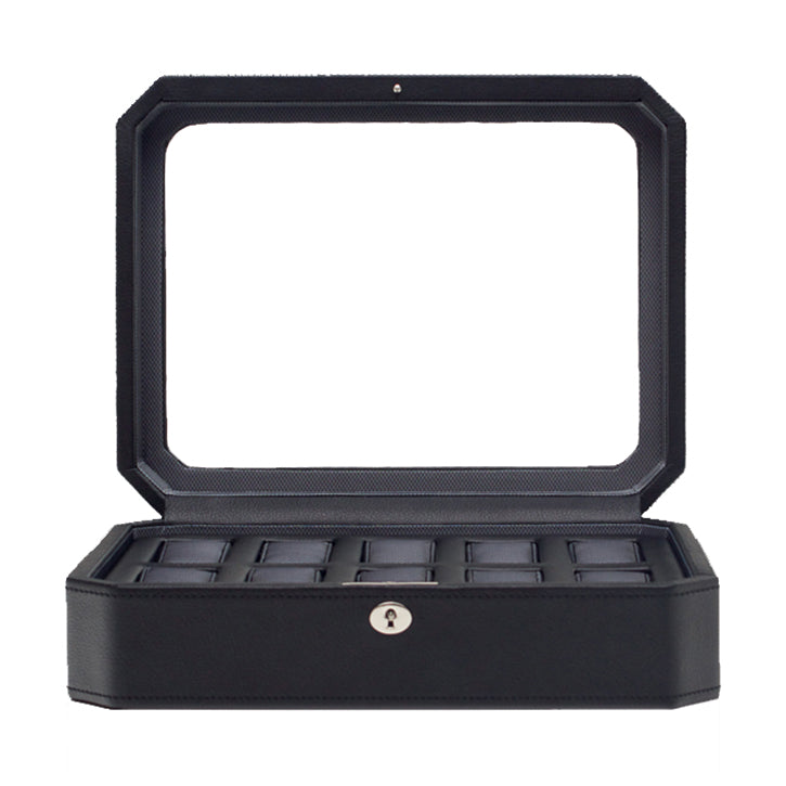 Wolf Watch Box Windsor Black 10 Piece - Michael Jones Jeweller