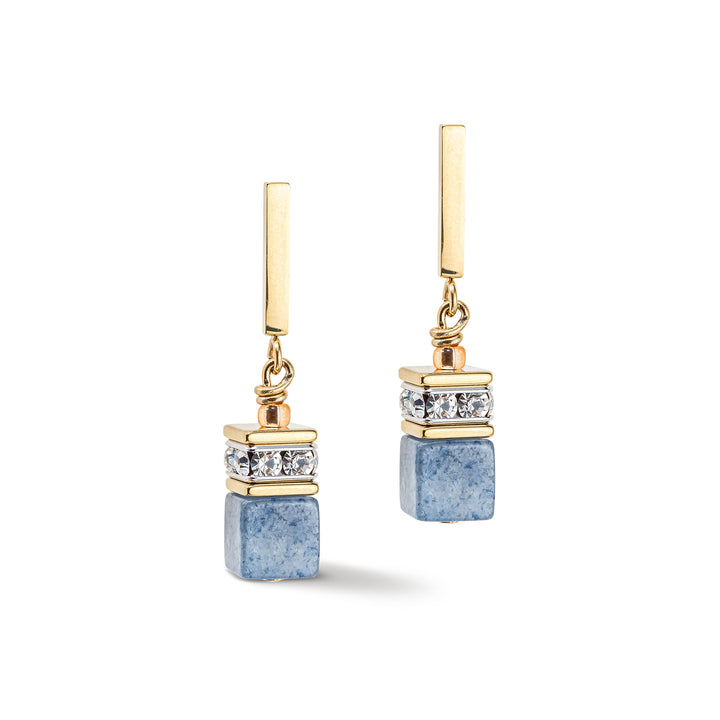 Coeur De Lion GeoCUBE® Light Blue Iconic Precious Earrings - Michael Jones Jeweller