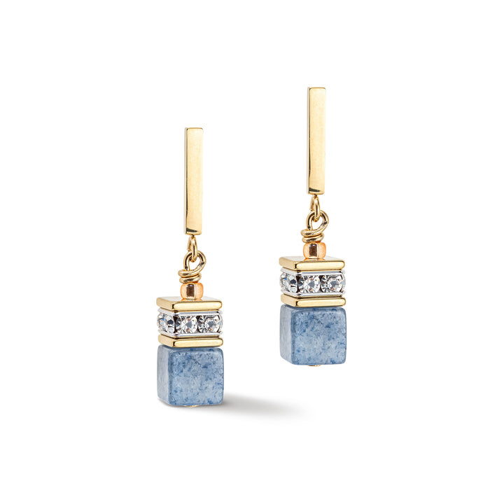 Coeur De Lion GeoCUBE® Light Blue Iconic Precious Earrings