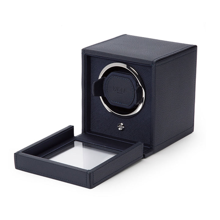 Wolf Watch Winder Cub Navy With Cover - Michael Jones Jeweller