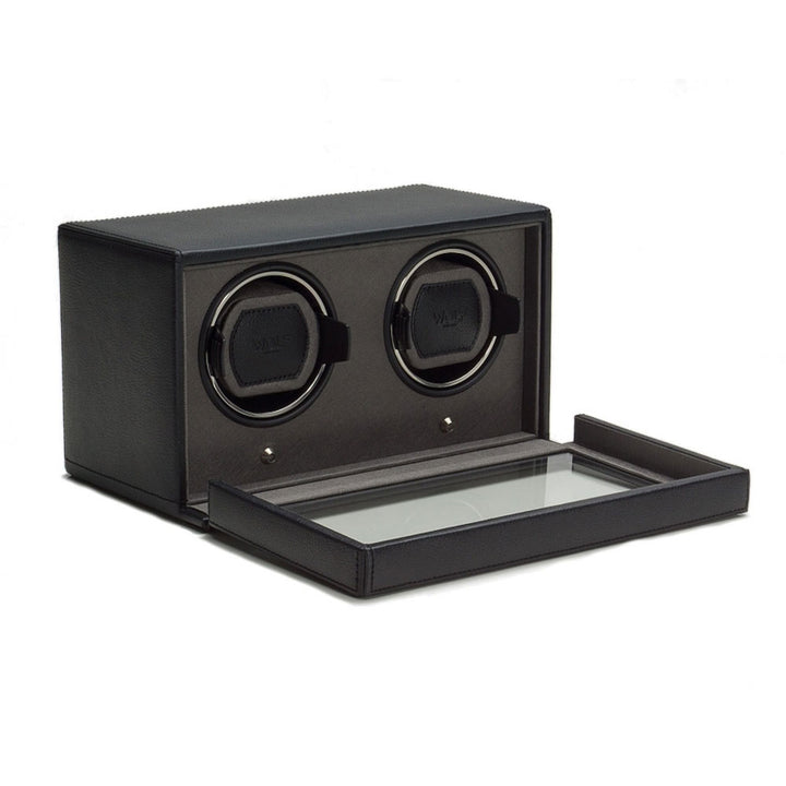 WOLF Cub Watch Winder Black Double With Cover