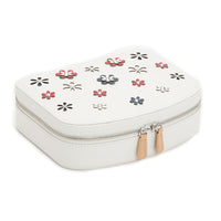Wolf Blossom White Travel Zip Jewellery Case - Michael Jones Jeweller