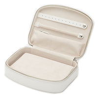 Wolf Blossom White Travel Zip Jewellery Case - Michael Jones Jeweller
