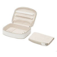 Wolf Blossom White Travel Zip Jewellery Case - Michael Jones Jeweller