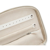 Wolf Blossom White Travel Zip Jewellery Case - Michael Jones Jeweller