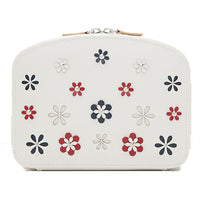 Wolf Blossom White Travel Zip Jewellery Case - Michael Jones Jeweller