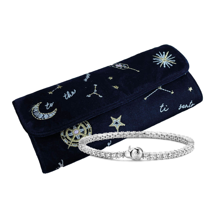 Ti Sento Cubic Zirconia Tennis Bracelet with Complimentary Cosmic Jewellery Roll