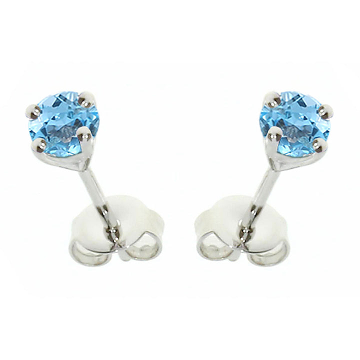 Amore Purity Blue Topaz Stud Earrings