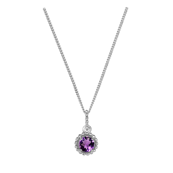 Amore February Birthstone Amethyst Vita Necklace - Michael Jones Jeweller