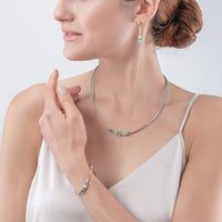 Coeur De Lion Gold-Turquoise Cube Story Minimalistic Bracelet