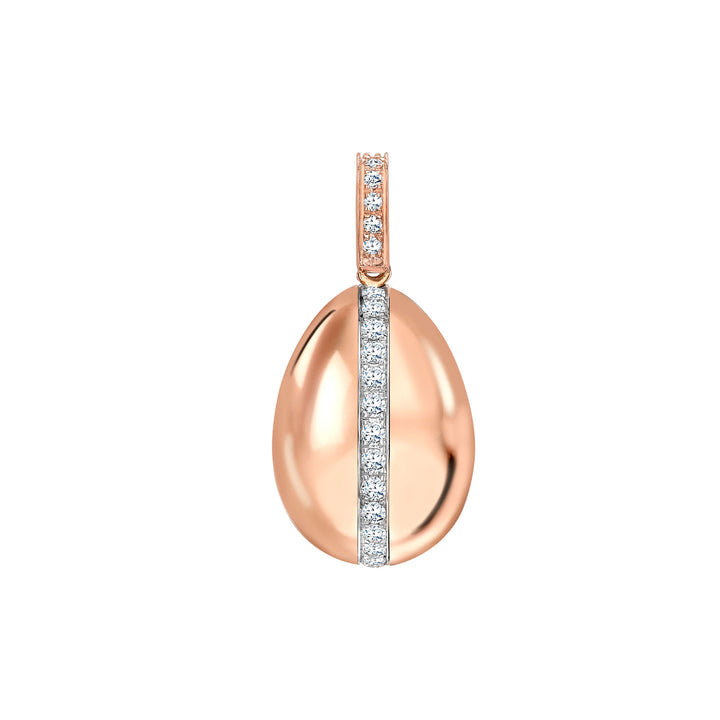 Fabergé Heritage Rose Gold Diamond Egg Charm - Michael Jones Jeweller