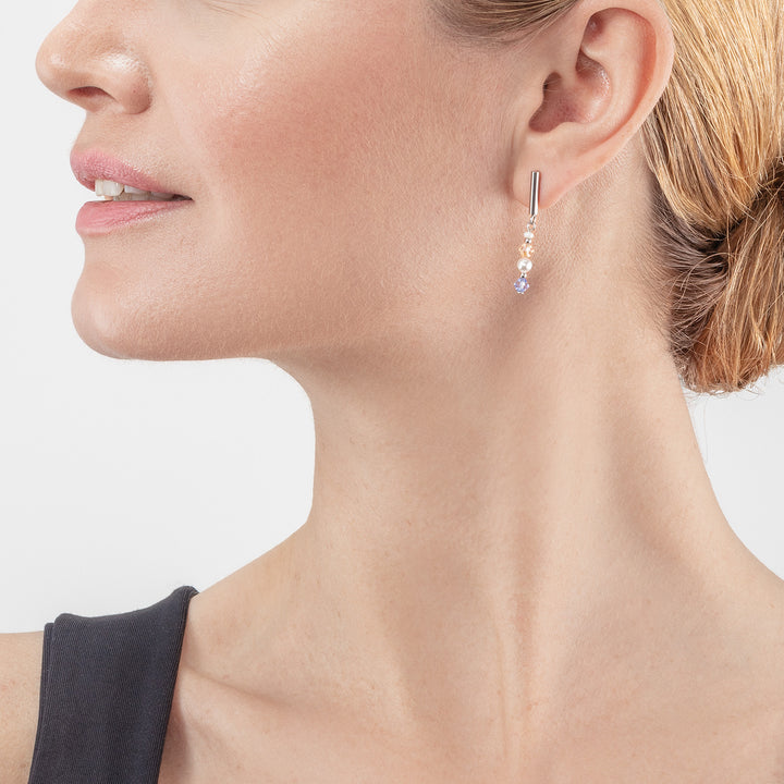 Coeur De Lion Light Blue Princess Pearls Earrings - Michael Jones Jeweller