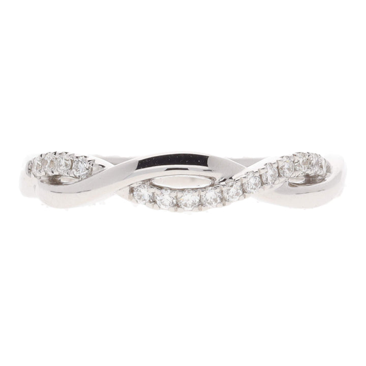 Diamond Twist 18ct White Gold Ring