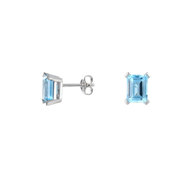 Amore Silver Blue Topaz Earrings