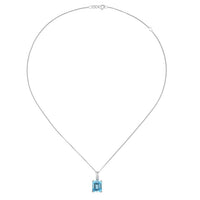 Amore Silver Blue Topaz Necklace