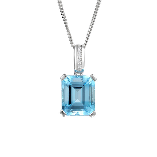 Amore Silver Blue Topaz Necklace - Michael Jones Jeweller