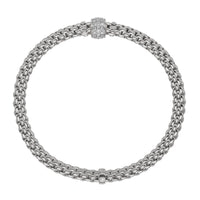 FOPE Flex'it Solo 18ct White Gold 0.29ct Diamond Set Bracelet Medium - Michael Jones Jeweller