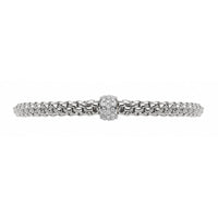 FOPE Flex'it Solo 18ct White Gold 0.29ct Diamond Set Bracelet Medium - Michael Jones Jeweller