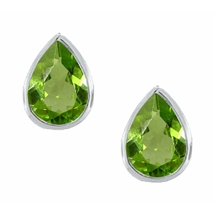 Amore Eternal Green Peridot Stud Earrings