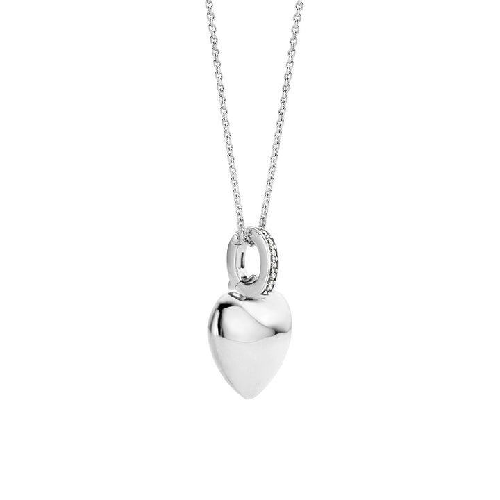Ti Sento Cubic Zirconia Silver Heart Pendant - Michael Jones Jeweller