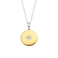 Ti Sento Cubic Zirconia Star Disc Locket