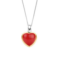Ti Sento Coral Red Heart Pendant - Michael Jones Jeweller