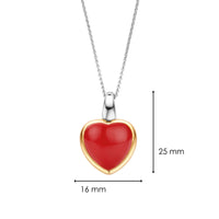Ti Sento Coral Red Heart Pendant - Michael Jones Jeweller