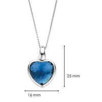 Ti Sento Dark Blue Heart Pendant - Michael Jones Jeweller