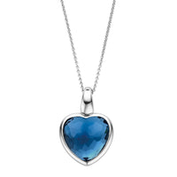Ti Sento Dark Blue Heart Pendant - Michael Jones Jeweller