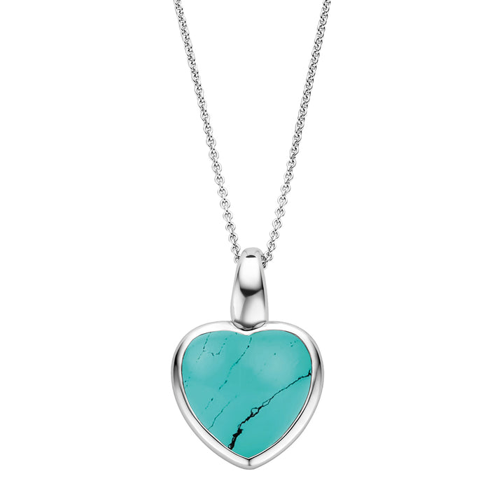 Ti Sento Turquoise Blue Heart Pendant - Michael Jones Jeweller