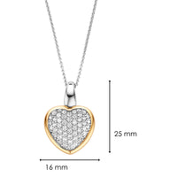 Ti Sento Pavé Cubic Zirconia Heart Pendant - Michael Jones Jeweller