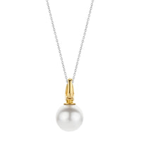 Ti Sento Yellow Gold Plated Pearl White Pendant - Michael Jones Jeweller