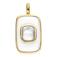Ti Sento White and Mother of Pearl Yellow Gold Plated Silver Pendant - Michael Jones Jeweller