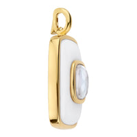 Ti Sento White and Mother of Pearl Yellow Gold Plated Silver Pendant - Michael Jones Jeweller