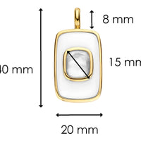 Ti Sento White and Mother of Pearl Yellow Gold Plated Silver Pendant - Michael Jones Jeweller
