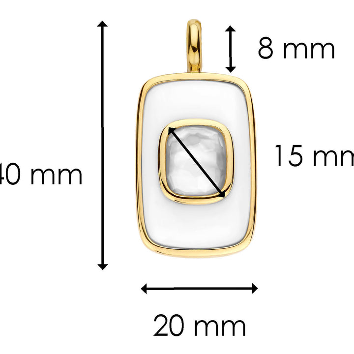 Ti Sento White and Mother of Pearl Yellow Gold Plated Silver Pendant - Michael Jones Jeweller